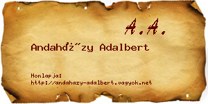Andaházy Adalbert névjegykártya